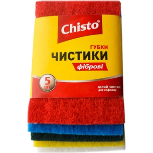 Губки кухонні Chisto Чистики фіброві 5 шт. (4820040270180) изображение 1