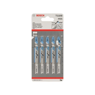 Полотно Bosch по металу T 118 B, 1.9-2.3х92мм, 5шт (2.608.631.014) зображення 1
