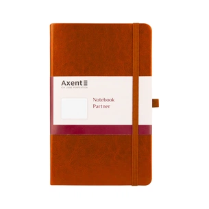 Блокнот Axent Partner Lux, 125х195, 96 арк., кліт., коричневий (8202-19-A) зображення 1