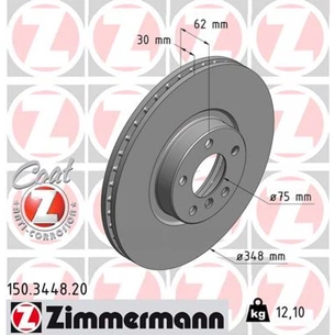 Гальмівний диск ZIMMERMANN 150.3448.20 зображення 1