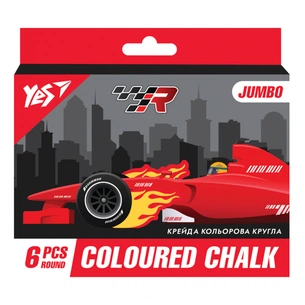 Крейда Yes кольорова Race legend 6 шт, JUMBO (400465) зображення 1