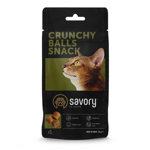 Ласощі для котів Savory Snacks Crunchy Balls кульки з котячою м'ятою 60 г (4820261921335) изображение 1