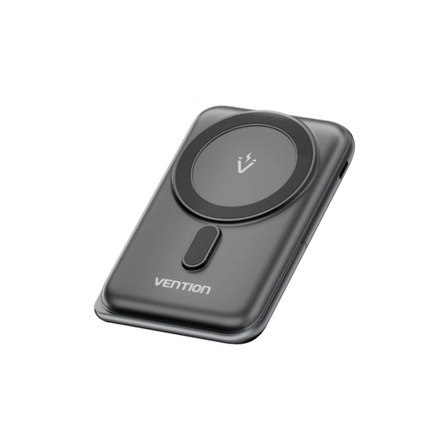 Батарея універсальна Vention Magnetic Wireless 10000mAh 20W PD USB-C In/Out, QI-15W Black (FHNB0) - зображення 1