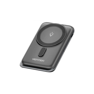 Батарея універсальна VENTION Magnetic Wireless 10000mAh 20W PD USB-C In/Out, QI-15W Black (FHNB0) picture 1