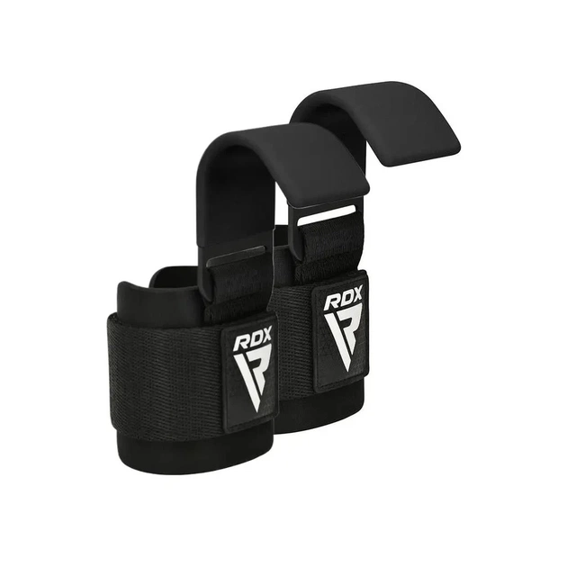 Гаки для тяги на зап'ястя RDX W5 Gym Hook Strap Black Plus (WAN-W5B+) - picture 1