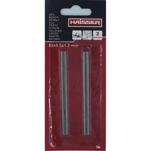 Полотно HAISSER для електрорубанка - 82x5.5x1.2мм, н-р 2шт (34809) зображення 1
