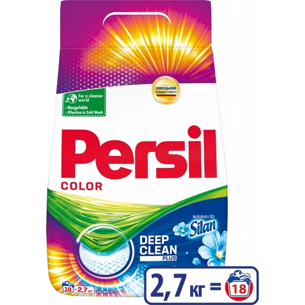 Пральний порошок Persil автомат Колор Свіжість від Сілан 2.7 кг (9000101428711) - изображение 1
