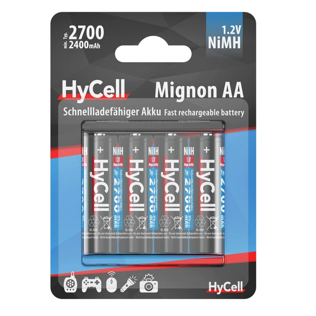 Акумулятори Ansmann AA/HR06 HyCell NI-MH 2700 mAh BL 4 шт - зображення 1