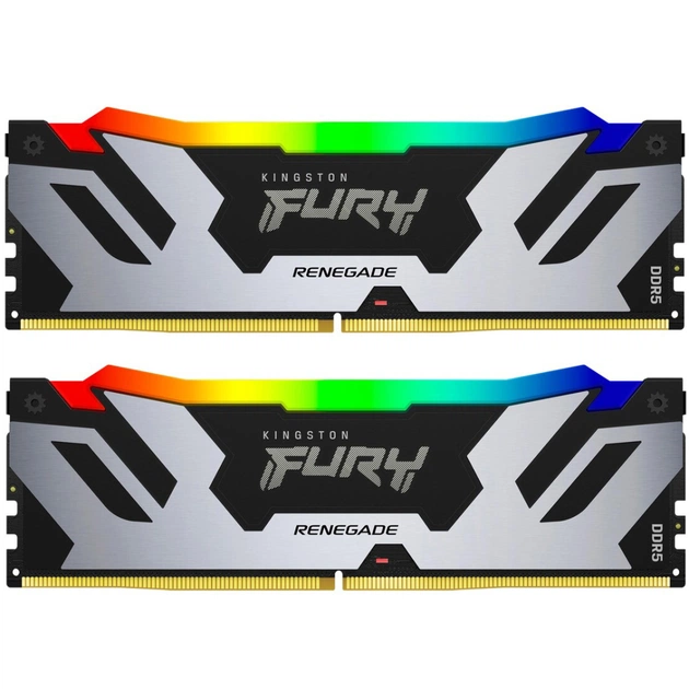Модуль пам'яті для комп'ютера DDR5 48GB (2x24GB) 6400 MHz Renegade RGB XMP Kingston Fury (ex.HyperX) (KF564C32RSAK2-48) - зображення 1