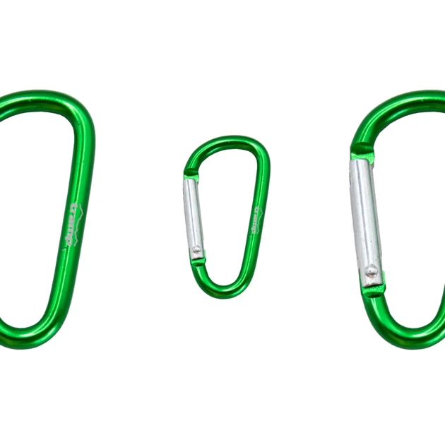 Карабін туристичний Tramp Набір 10 шт без муфти 5 cм Green (UTRA-298-green) - picture 2