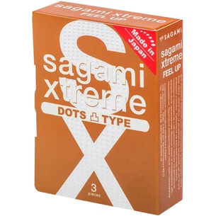 Презервативи Sagami Xtreme Feel Up Ребристі 3 шт. (4974234101016) изображение 1