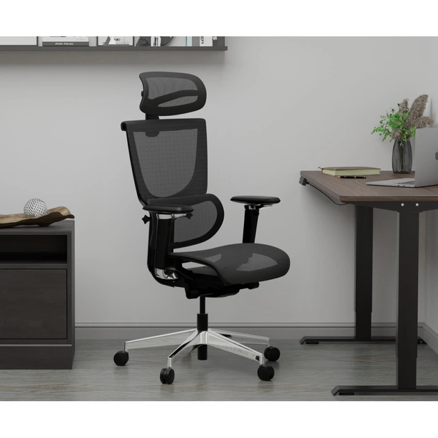 Офісне крісло Mealux S8 Air Black (HF-S8P M/B) - зображення 12