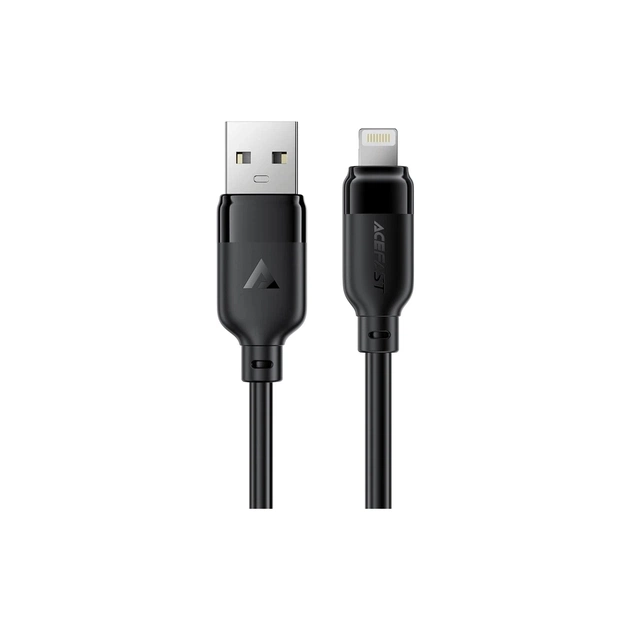 Дата кабель USB 2.0 AM to Lightning 1.2m 2.4A TPE black Acefast (6974316286202) - изображение 1