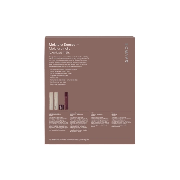 Набір косметики Davroe Moisture Senses Шампунь + Кондиціонер + Кондиціонуючий засіб + Незмивний кондиціонер (9326123011459) - picture 3