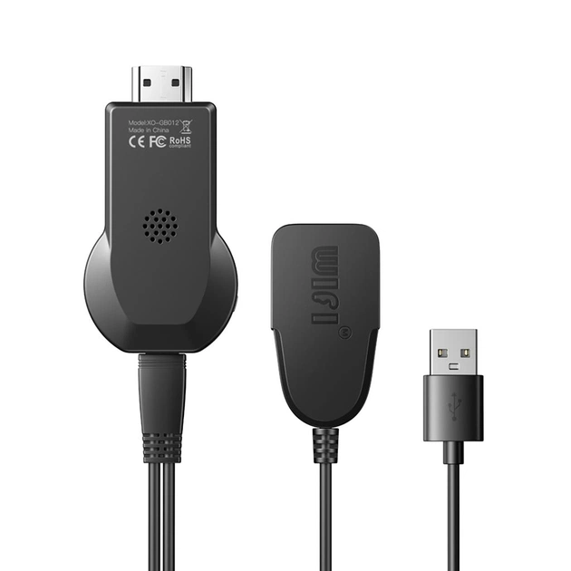 Адаптер XO GB012 HDMI - USB-A (M/M) Black - зображення 1