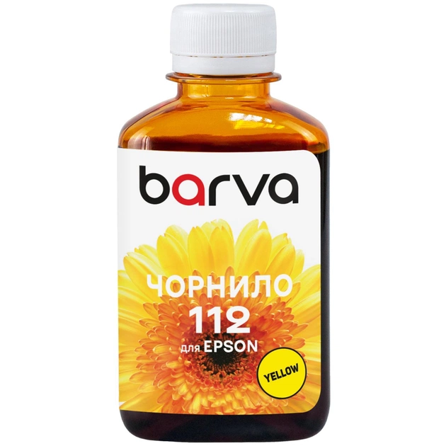 Чорнило Barva Epson 112 180мл, Pigm. Yellow (E112-959) - изображение 1