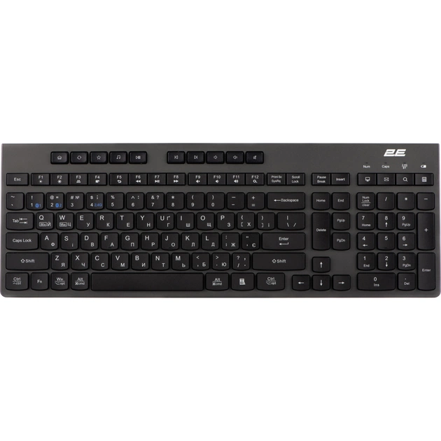 Клавиатура 2E KS280 Wireless/Bluetooth Black-Gray (2E-KS280WBGR_UA) - изображение 1