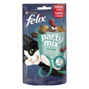 Ласощі для котів Purina Felix Party Mix Океанічний Мікс зі смаком лосося та форелі 60 г (7613287631435) зображення 1