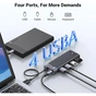 Концентратор Ugreen USB 3.0 to 4xUSB 3.2 Gen1 CM653 black (15548) - зменшене зображення 3