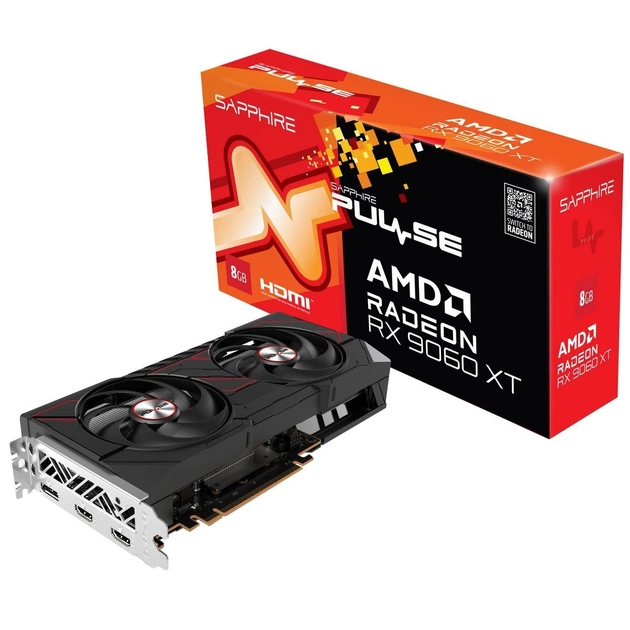 Видеокарта AMD Radeon RX 9060 XT 8GB GDDR6 Pulse Gaming OC Sapphire (11350-04-20G) - изображение 1