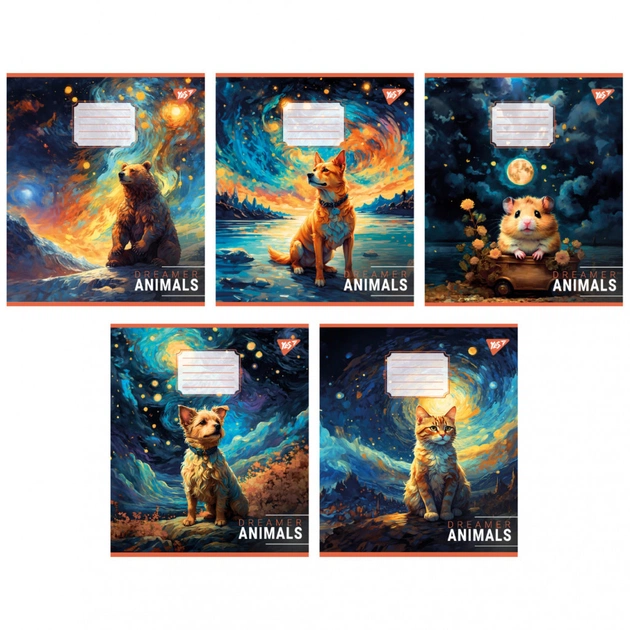 Зошит Yes Dreamer animals 48 аркушів лінія (767124) - зображення 1