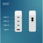 Зарядний пристрій Digitus 3xUSB-C + 1xUSB PD140W GaN white (DA-10305) - зменшене зображення 6