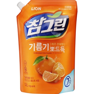 Средство для ручного мытья посуды Lion Cheonhyehyang Японский Мандарин Запасной блок 1.2 л (8806325629306) изображение 1