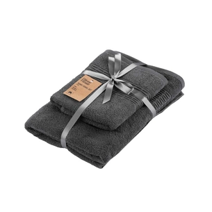 Рушник Ardesto набір махрових Lotus 2 шт 50х90см, 70х140см, 100% бавовна, графіт (ART2357MC) зображення 1