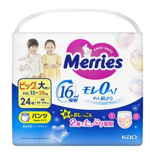 Підгузки Merries трусики Розмір XXL (15-28 кг) 24 шт (4901301442918) picture 1