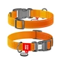 Нашийник для тварин WAUDOG Nylon Mono з QR паспортом, пластиковий фастекс S помаранчевий (52094) - зменшене зображення 2