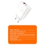 Зарядний пристрій WUW C209 1xUSB-C PD45W + 1xUSB QC3.0 18W White (WUW-C209) - зменшене зображення 3