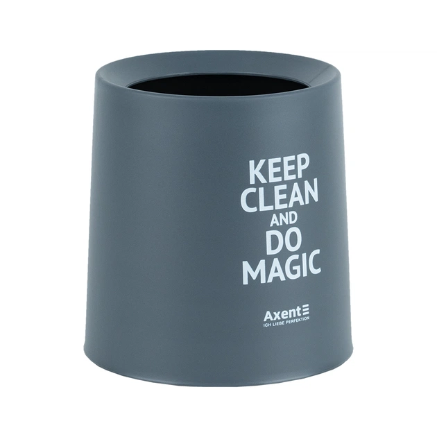 Кошик для паперів Axent Настільний контейнер для сміття, круглий, сірий (2131-03-A) - picture 2