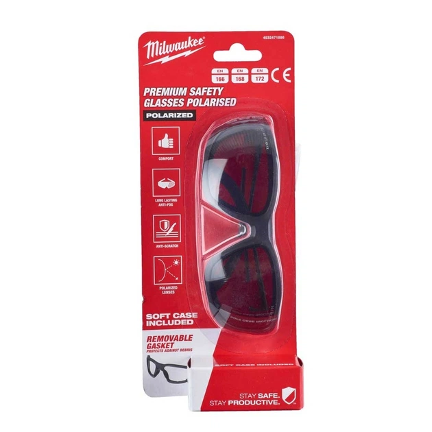 Защитные очки Milwaukee Performance, затемненные поляризованные линзы, Polarised (4932471886) - изображение 4