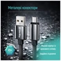 Дата кабель USB 2.0 AM to USB-C 2.0m 3A zinc alloy braided black ColorWay (CW-CBUC099-BK) - зменшене зображення 9