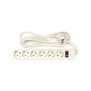 Мережевий фільтр живлення PowerPlant 3 м, 6 розеток, евростандарт (JY-1057/3) (PPSA10M30S6) зображення 1