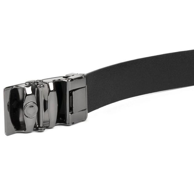 Ремінь Vintage Чоловічий з пряжкою автомат діагональ Чорний (20252) - зображення 7