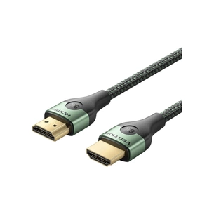 Кабель мультимедійний HDMI M to HDMI M 2.0m 8K ultra thin cotton braided green VENTION (ALOGH) зображення 1