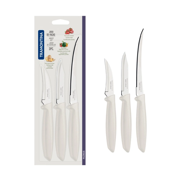 Набір ножів Tramontina Plenus Light Grey 3 шт (23498/312) - picture 3