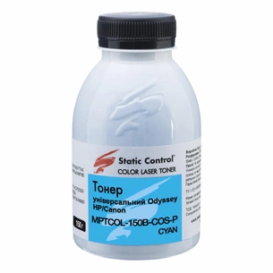 Тонер Static Control HP/Canon 150г cyan фасування (MPTCOL-150B-COS-P) зображення 1