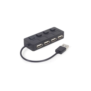 Концентратор Gembird USB 2.0 4 ports switch black (UHB-U2P4-05) зображення 1