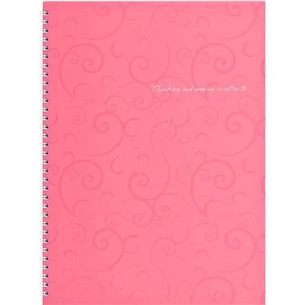 Блокнот Buromax spiral side, А4, 80sheets, Barocco, square, pink (BM.2446-610) зображення 1