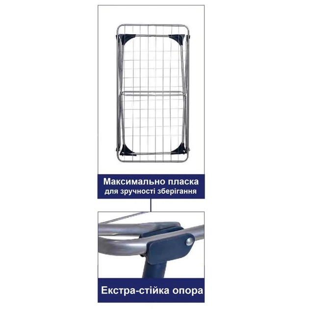 Сушилка для белья Casa Si Merkur Pure 18m Silver Напольная (CS92235S04C) (DAS302407) - изображение 3