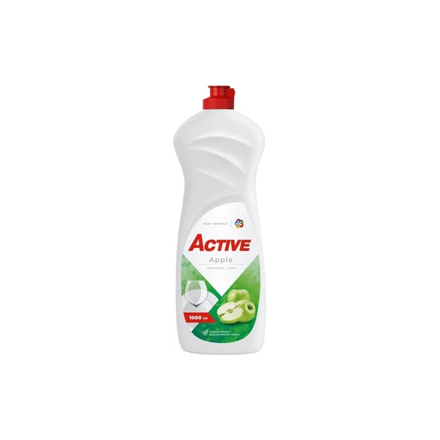 Средство для ручного мытья посуды Active PR Dishwashing Apple 1 л (4820196010388) - изображение 1
