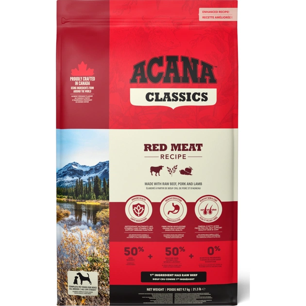 Сухой корм для собак ACANA Red Meat Recipe 9.7 кг (0064992561123) - изображение 1