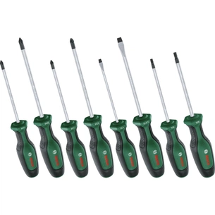 Набір викруток Bosch набір 8шт, SL 4, 6.5 мм, PH1х100 мм, PH2х125 мм, PZ1х100 мм, PZ2х125 мм, Т20х (1.600.A02.BX8) изображение 1