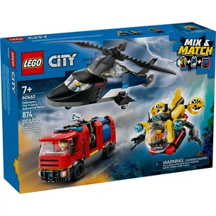 Конструктор LEGO City Ремікс вертольотів, пожежних машин і підводних човнів (60462) зображення 1