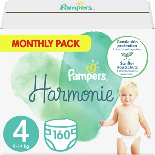 Підгузки Pampers Harmonie Розмір 4 (9-14 кг) 160 шт (8006540156445) зображення 1