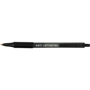Ручка кулькова Bic автоматична Soft Clic Grip з гумовим грипом Чорна (bc837397) зображення 1