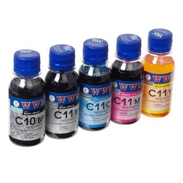 Чернила WWM CANON PGI520/CLI521 BP/B/C/M/Y SET (C10/11SET5-2) - изображение 1