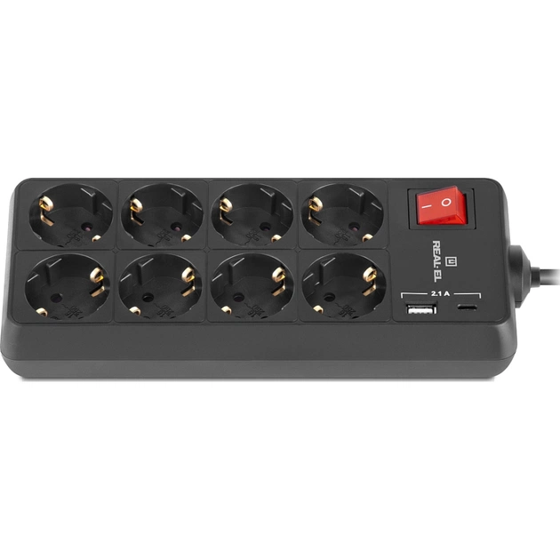 Мережевий фільтр живлення REAL-EL RS-PROTECT 805 3m, black (EL122300043) - picture 5